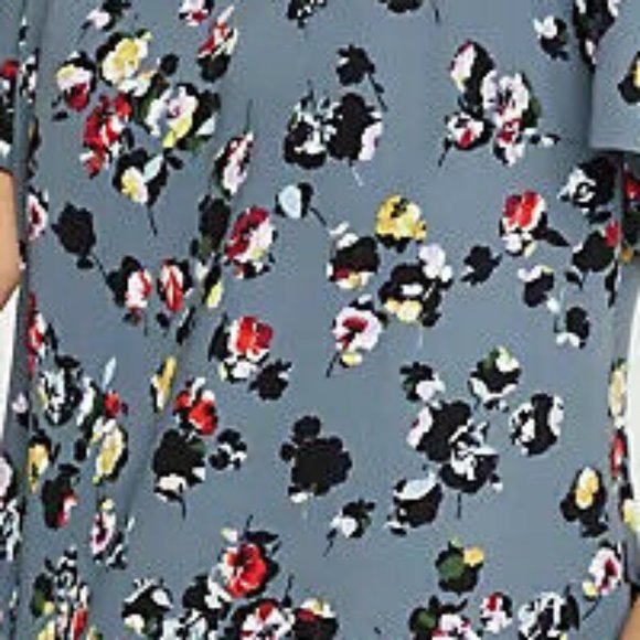 Ann Taylor - Slate Blue Winter Floral Shift Dress - Picture 4 of 4